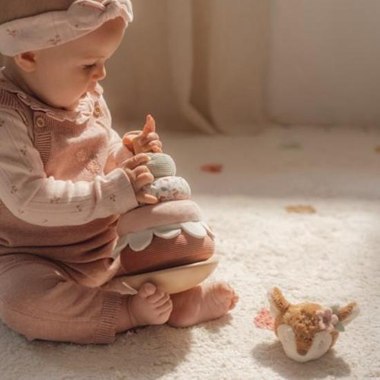 Fairy Garden Wooden Rocking Ring Stacking Toy