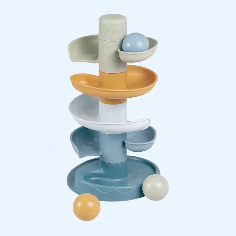 Spiral Ball Rolling Tower Run - Blue