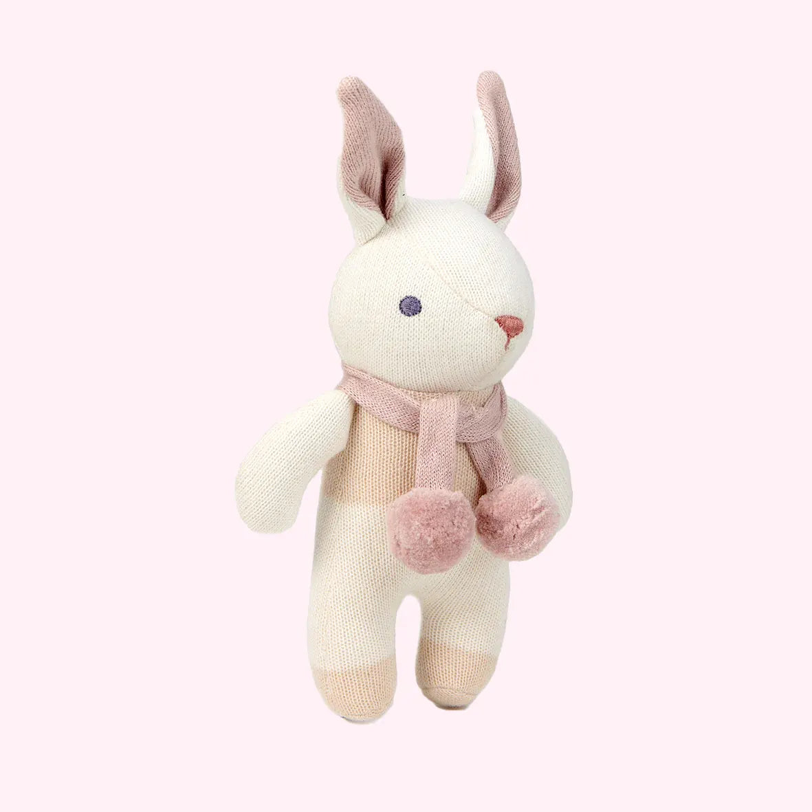 Cream Baby Threads Bunny Rattle