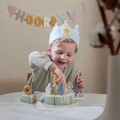 Birthday Cake and Crown Blue Bundle