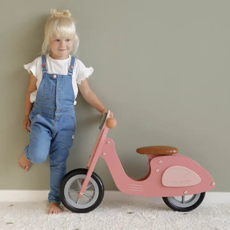 Wooden Balance Bike Scooter - Pink