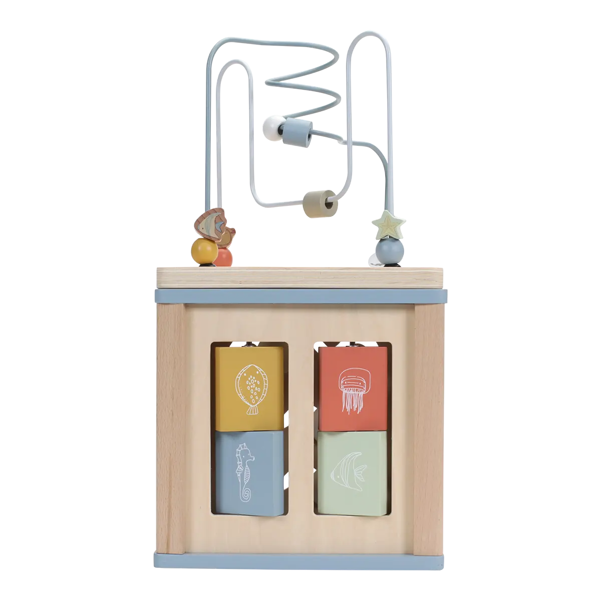 Wooden Activity Cube Ocean