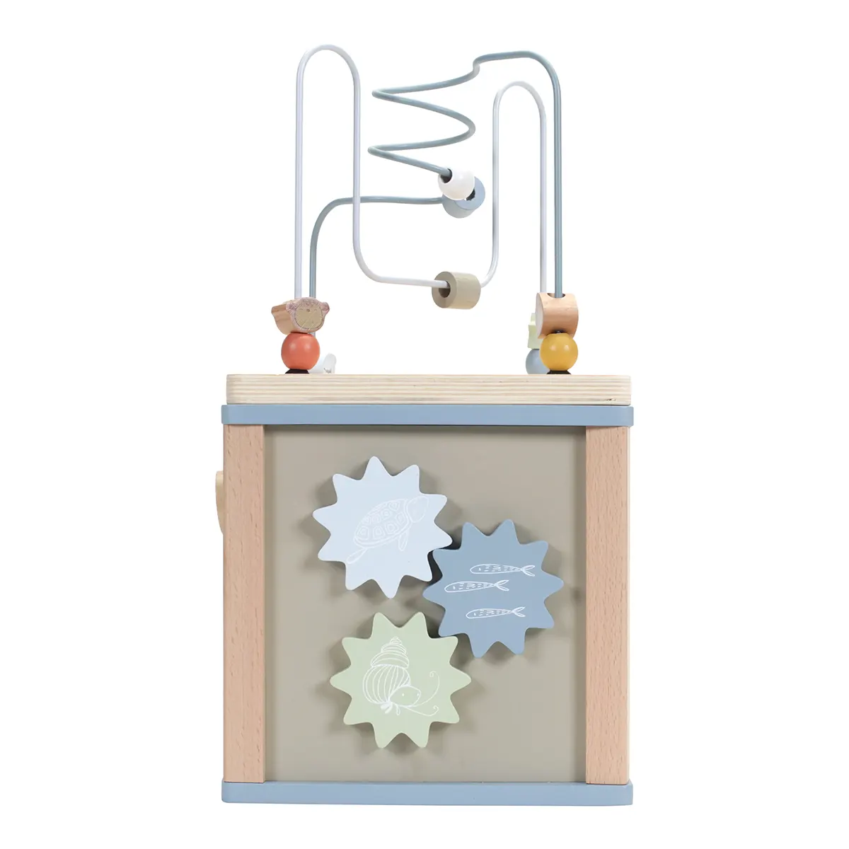 Wooden Activity Cube Ocean