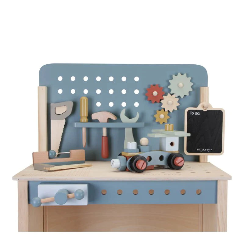 Wooden Workbench, Drill and Toolbelt DIY Tool Bundle