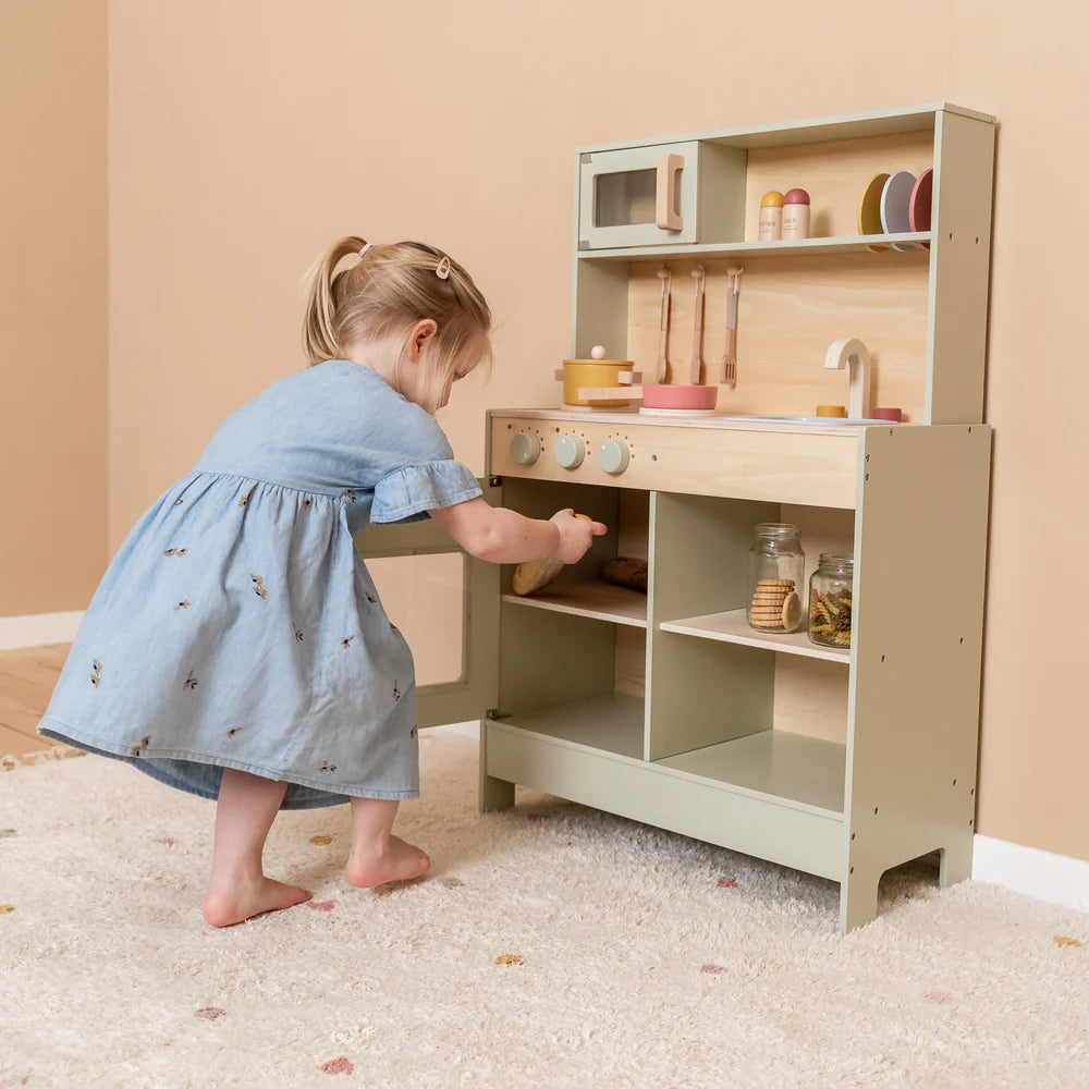 Wooden Play Kitchen in Mint