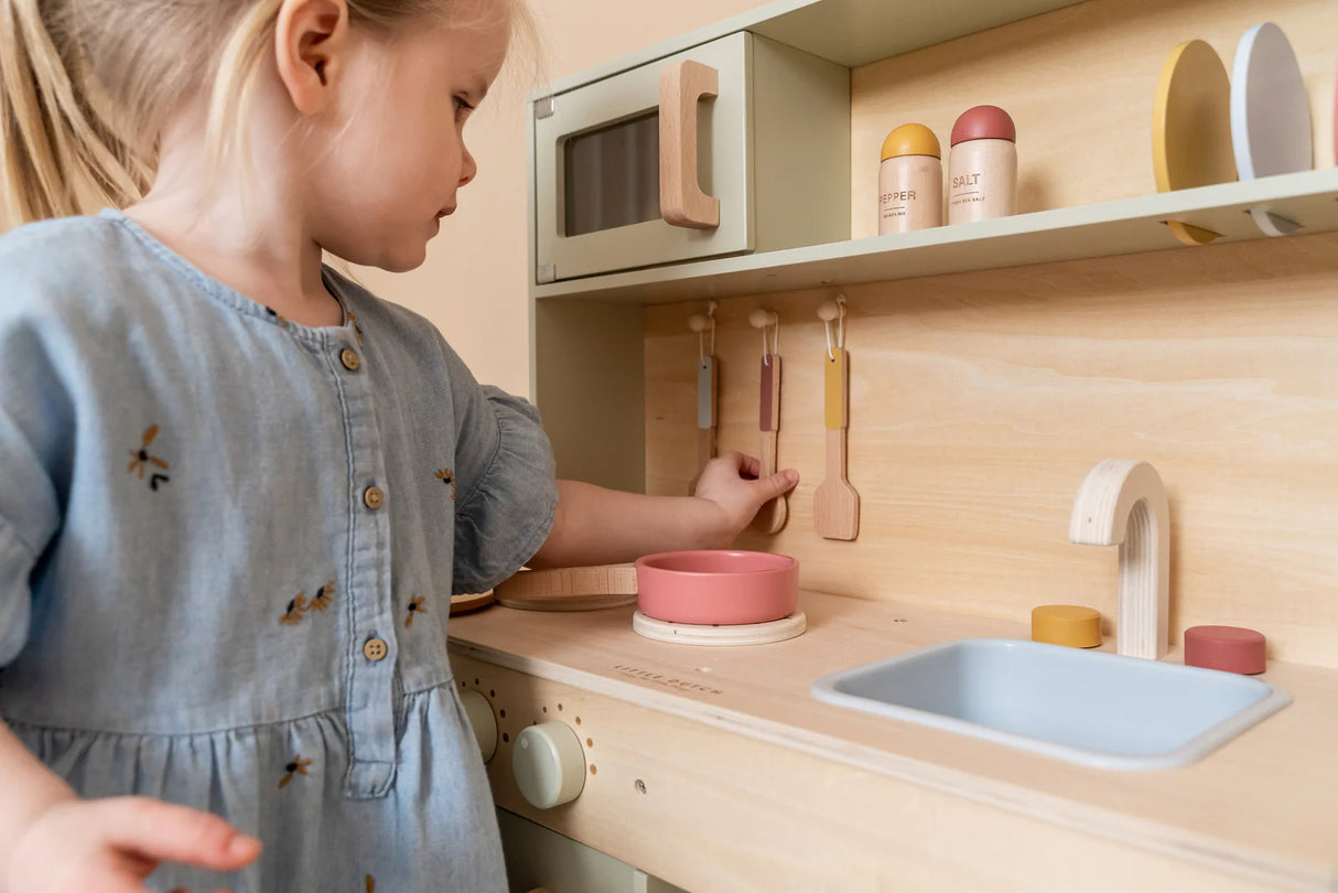 Wooden Play Kitchen in Mint