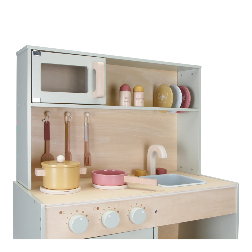 Wooden Play Kitchen in Mint