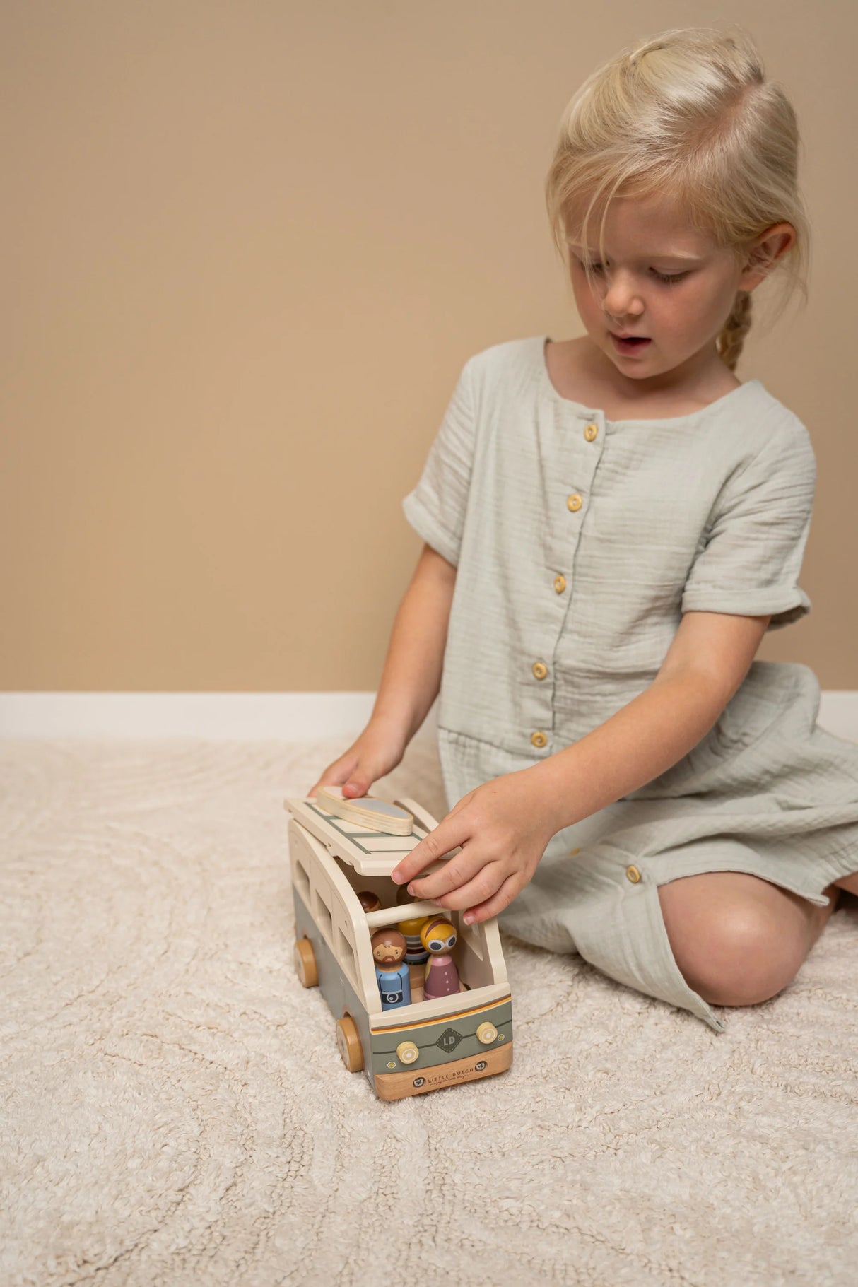Wooden Vintage Campervan Toy