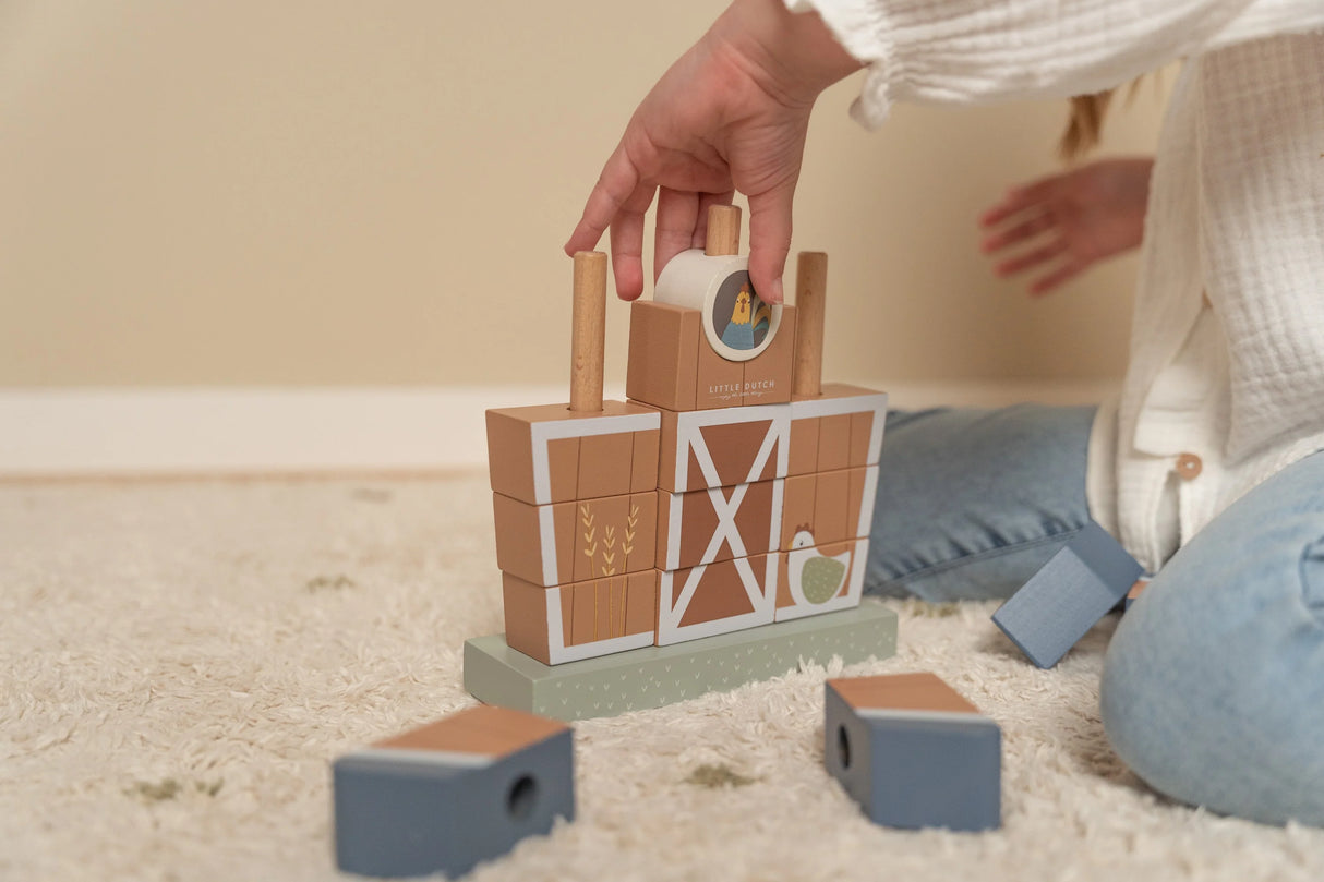Stacking Wooden Little Farm House