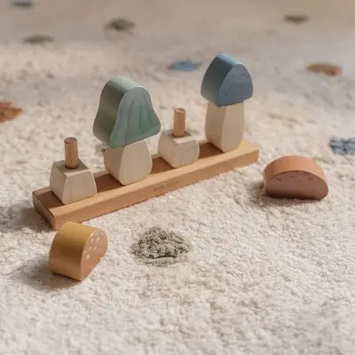 Forest Friends Wooden Mushrooms Stacking Puzzle