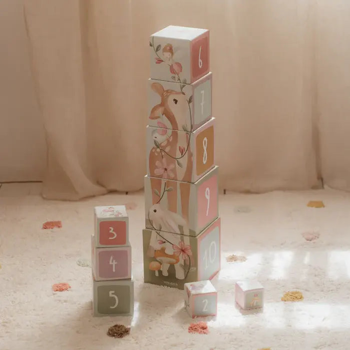 Fairy Garden Building Cube Blocks Cardboard