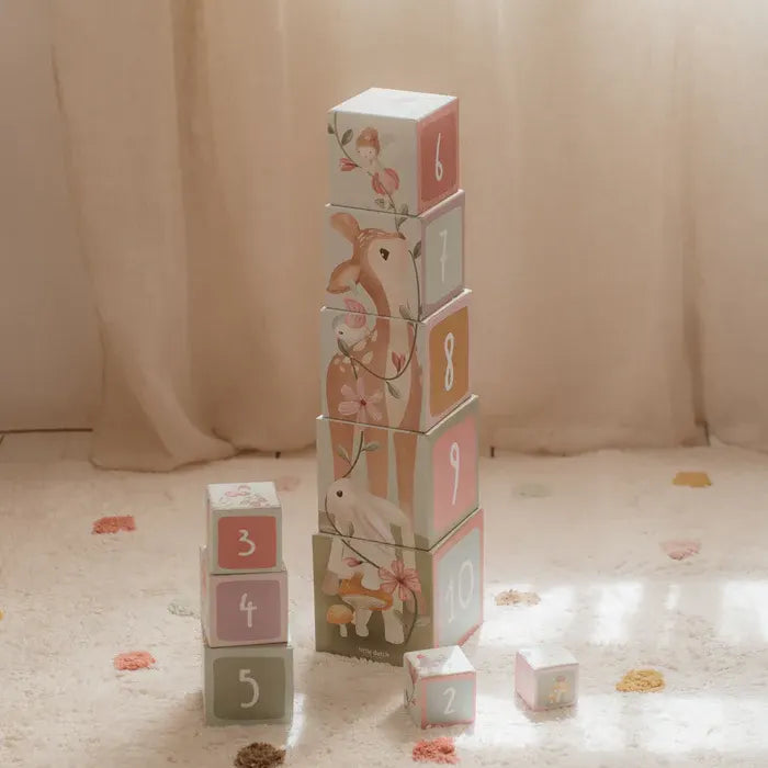 Fairy Garden Building Cube Blocks Cardboard