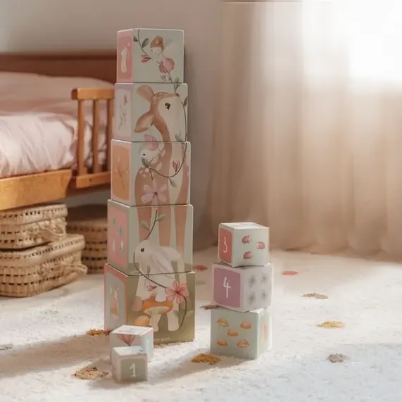 Fairy Garden Building Cube Blocks Cardboard