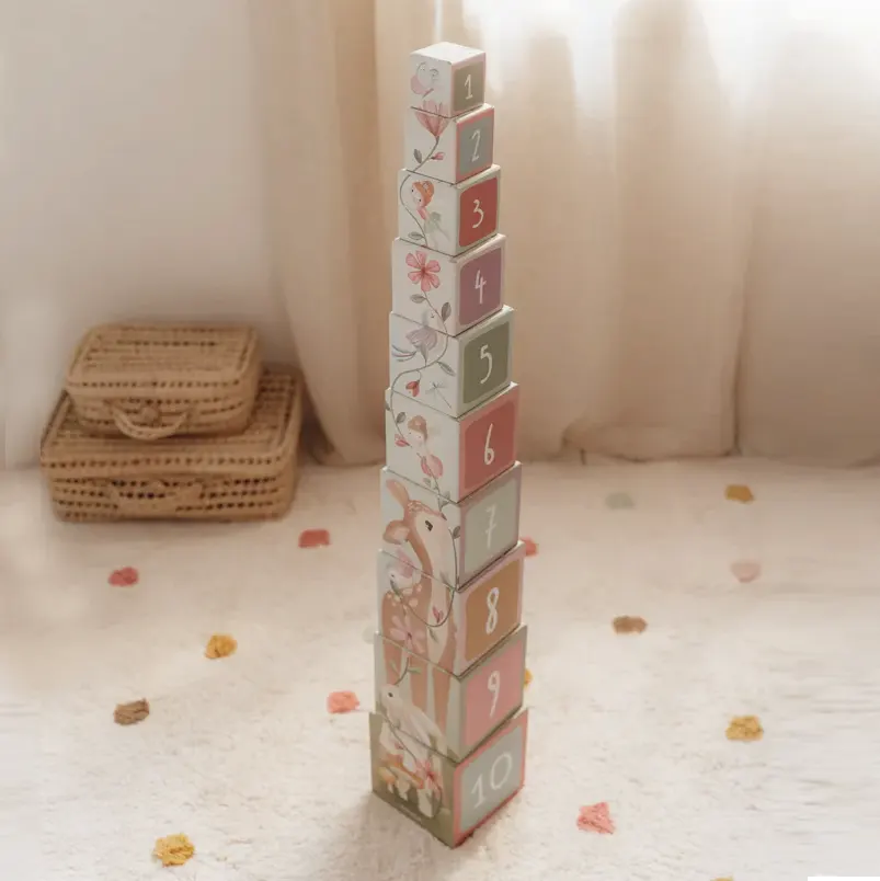 Fairy Garden Building Cube Blocks Cardboard