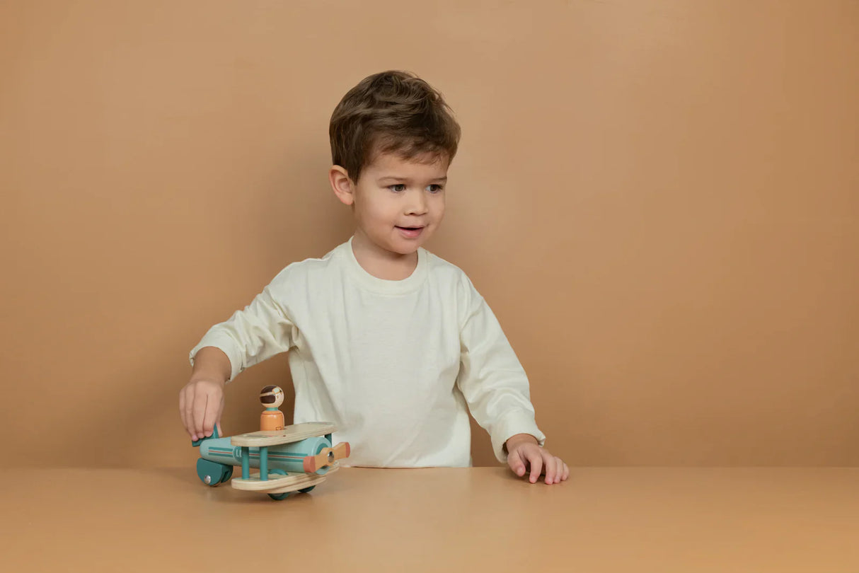 Toy Airplane with Peg Doll Pilot