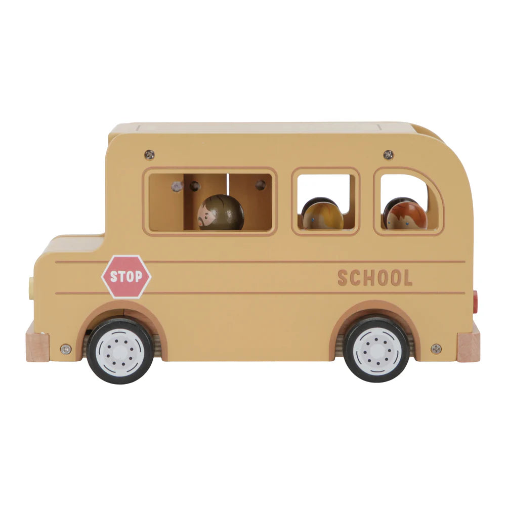 School Bus with 5 Peg Doll Characters