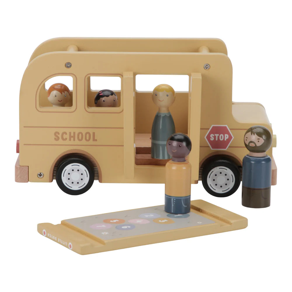 School Bus with 5 Peg Doll Characters