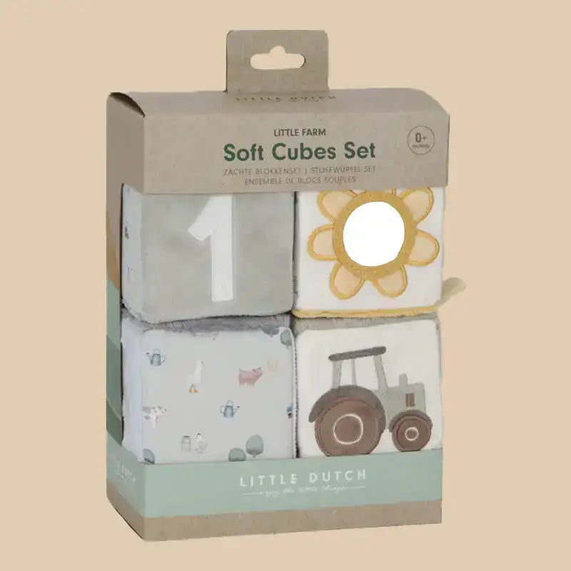 Soft & Sensory Activity Cubes - Little Farm