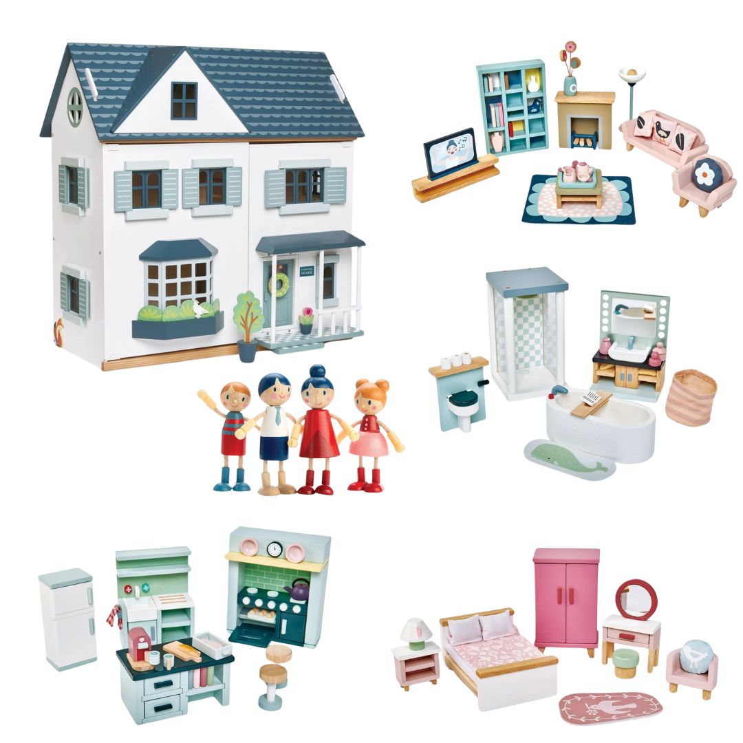 Dovetail House Wooden Dolls House 6 Piece Bundle