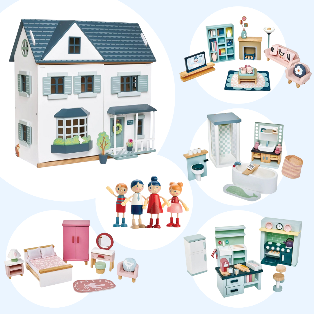 Dovetail House Wooden Dolls House 6 Piece Bundle