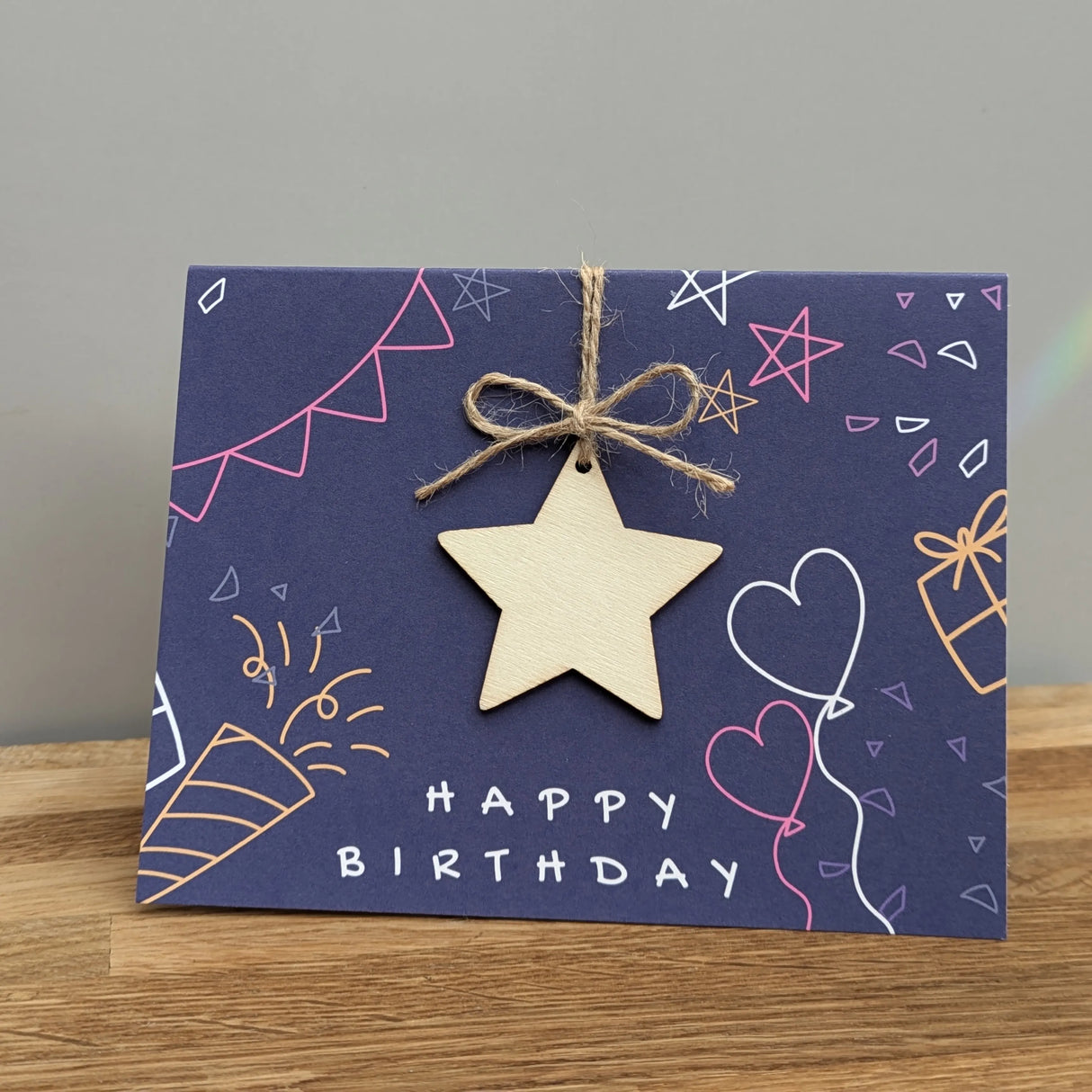 Happy Birthday Star Greeting Card by Dona