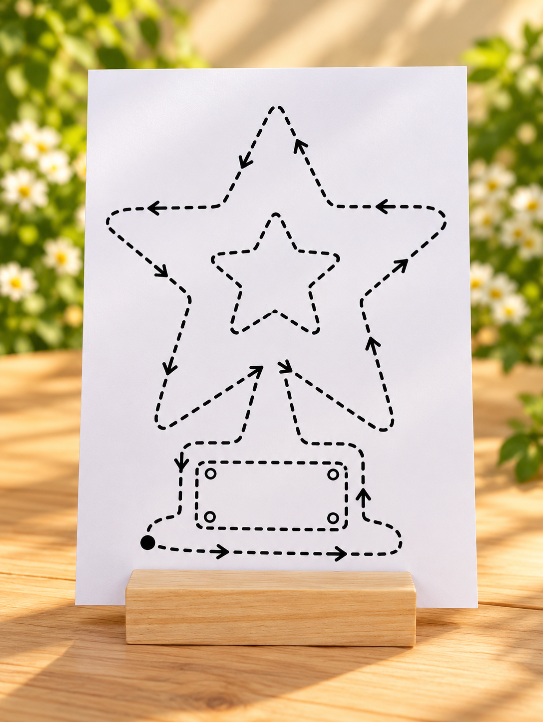 Trophy colouring card with a stand and crayons