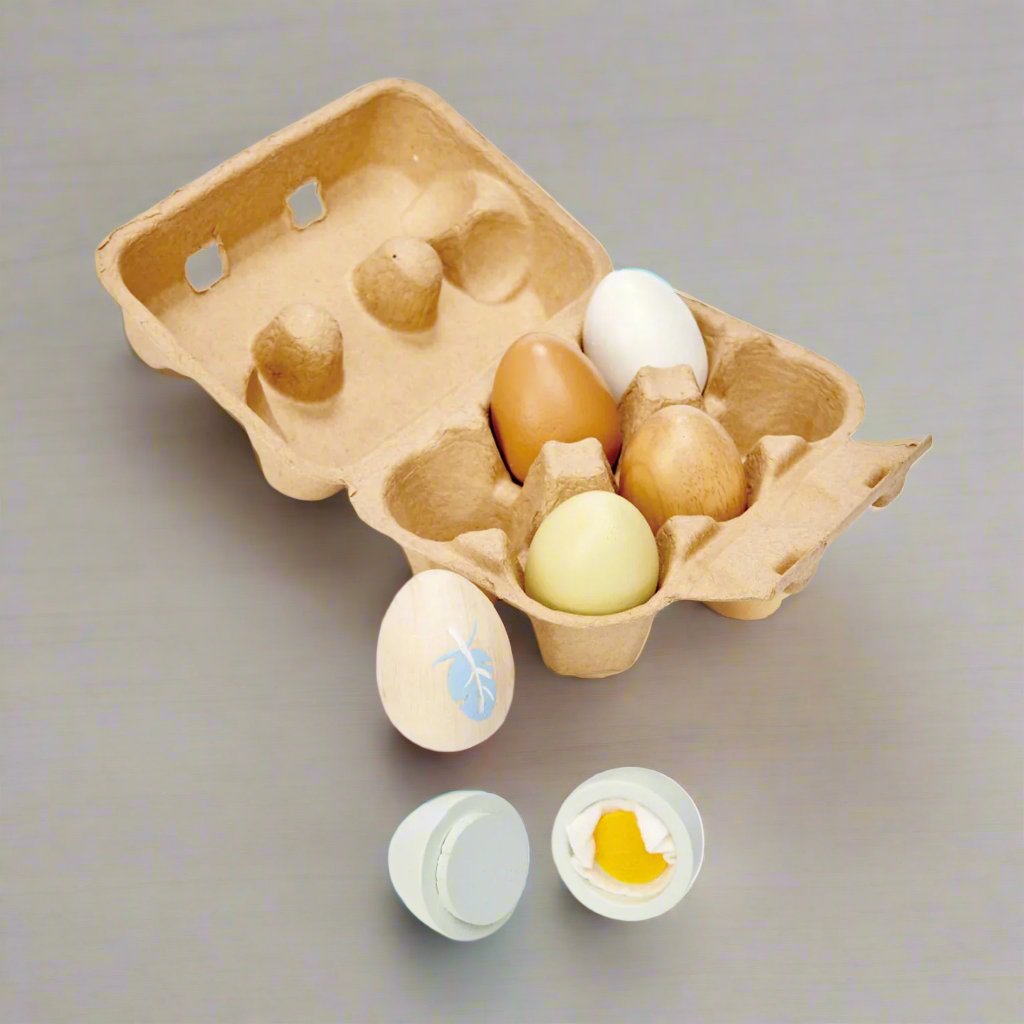 Wooden Eggs Playset