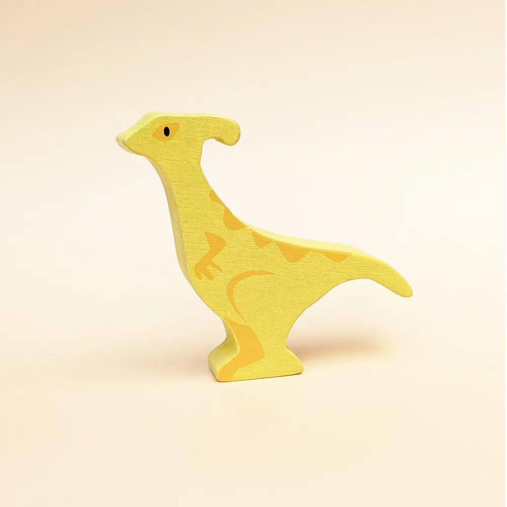 8 Wooden Dinosaurs & Shelf