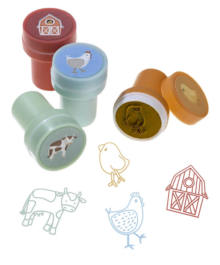 Little Farm Self Inking Stamps Set 16 pieces