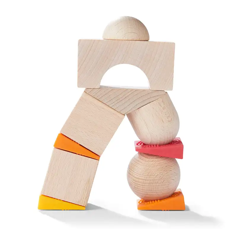 Wooden Stacking Teetering Building Blocks Set