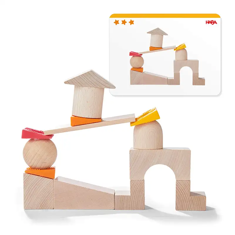 Wooden Stacking Teetering Building Blocks Set