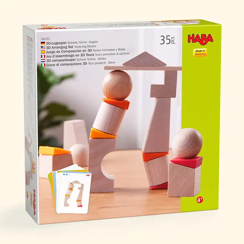 Wooden Stacking Teetering Building Blocks Set