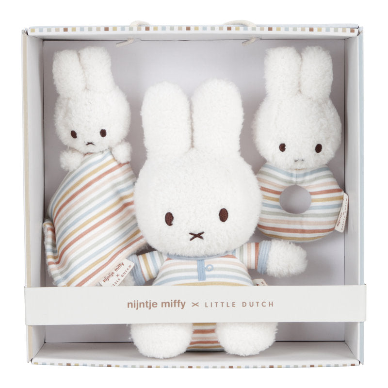 Miffy Vintage Sunny Stripes Baby Comforter Gift Set