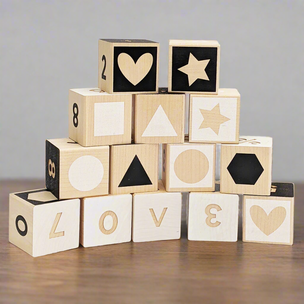 Tonet Black and White Number Wooden Blocks