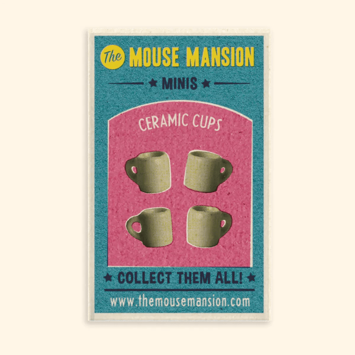 Dolls House Miniature Cups (Set of Four) - Zidar Kid