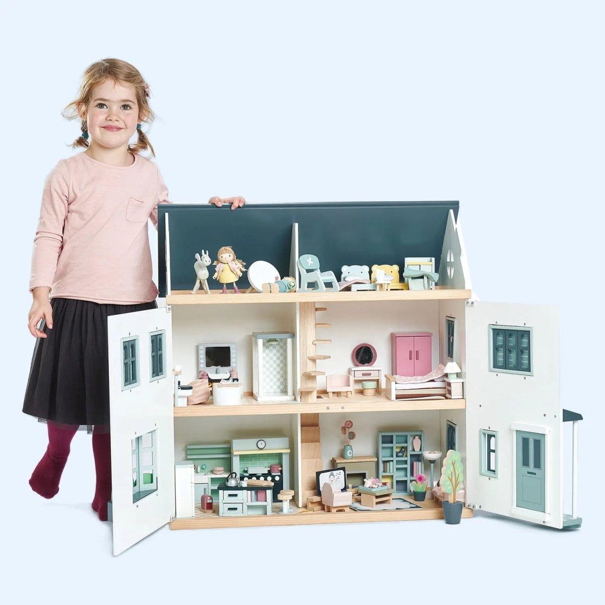 Dovetail House Wooden Dolls House - Zidar Kid