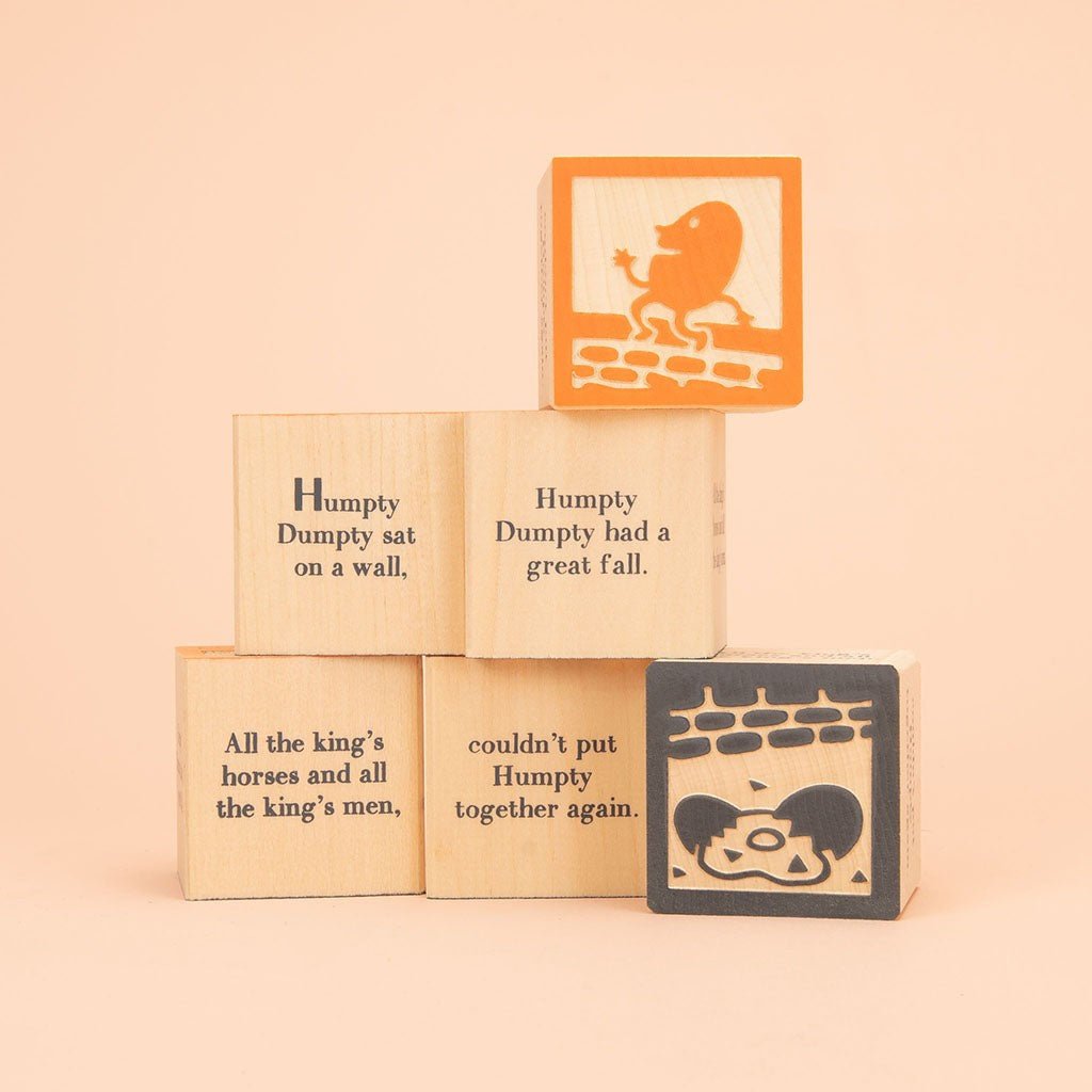 Nursery Rhyme Favourite 9 Wooden Block Set - Zidar Kid