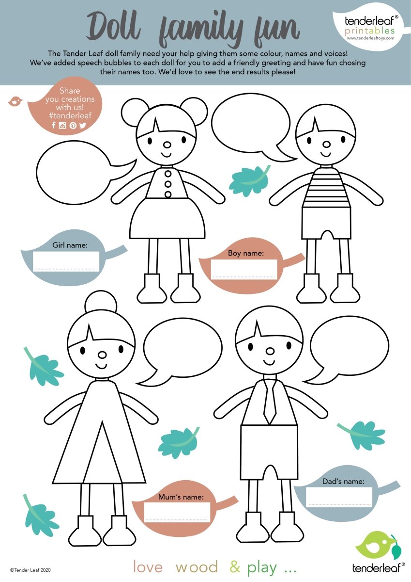 Wooden Doll Family - Zidar Kid