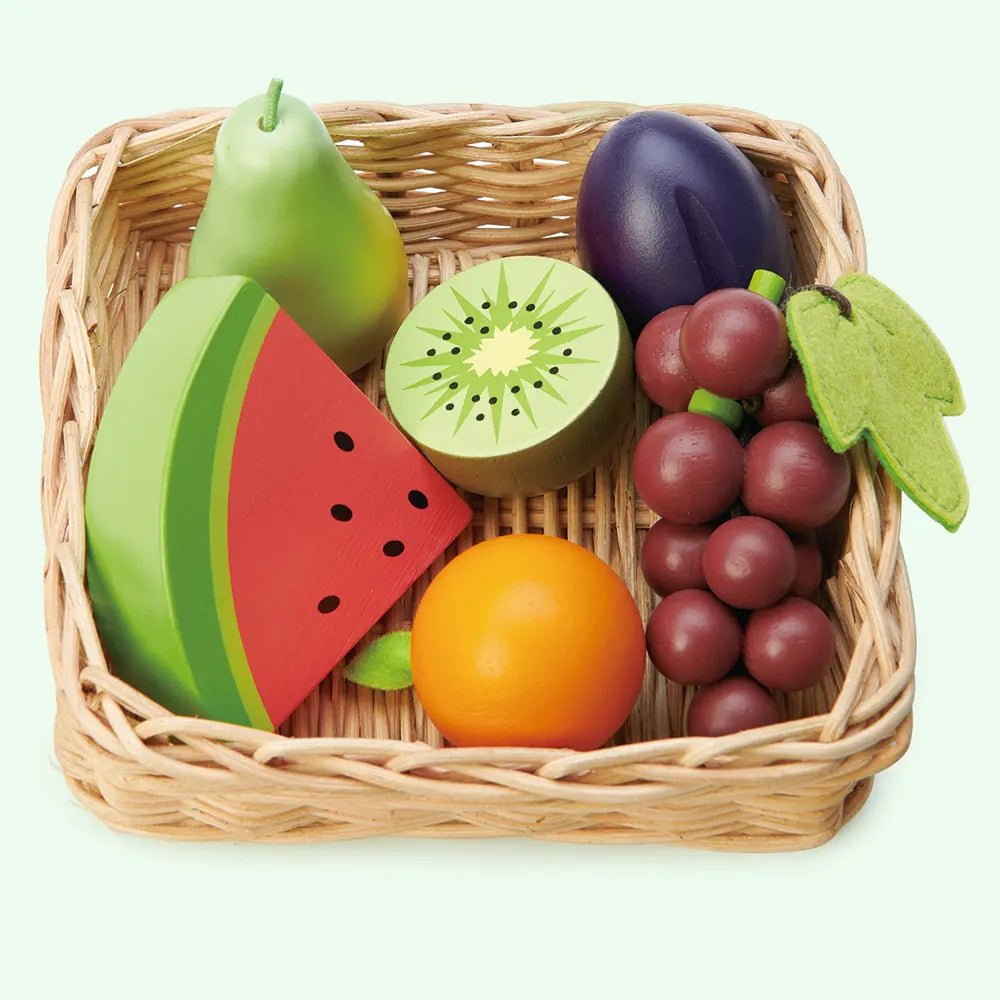 Wooden Fruity Basket Play Food - Zidar Kid