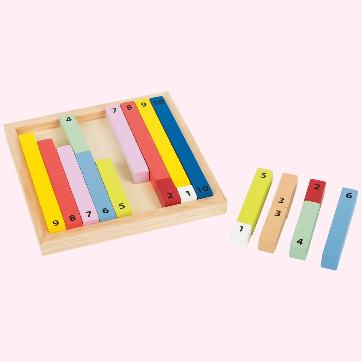 Wooden Learning Box Maths Number Sticks - Zidar Kid