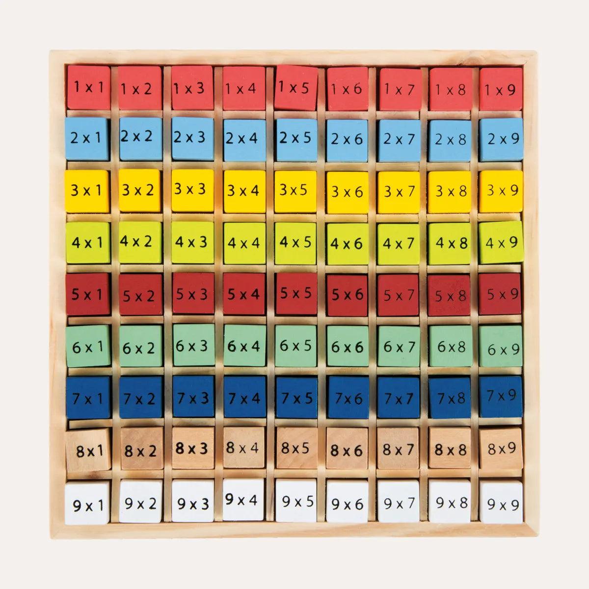 Wooden Montessori Maths Multiplication Board - Zidar Kid
