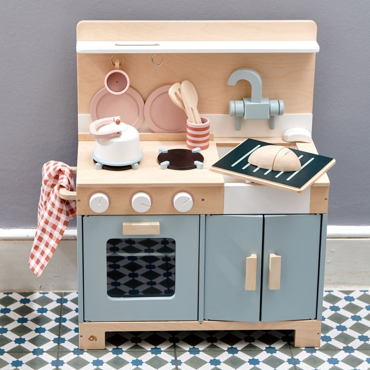 Wooden Pretend Home Kitchen - Zidar Kid