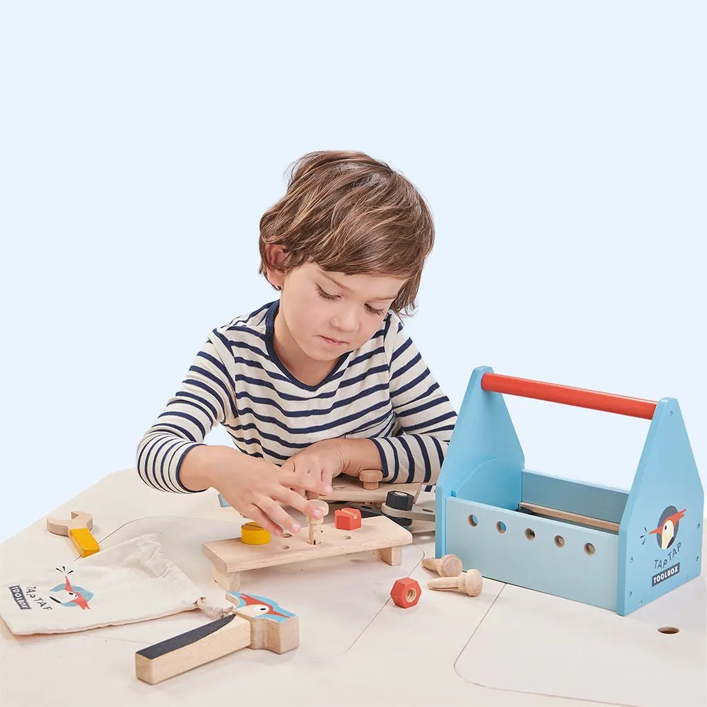 Wooden Tap Tap Kid's Tool Box - Zidar Kid