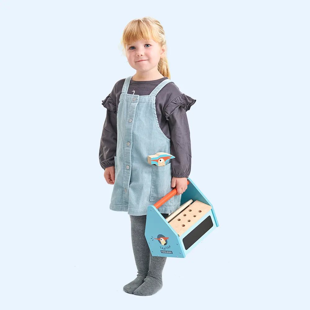 Wooden Tap Tap Kid's Tool Box - Zidar Kid