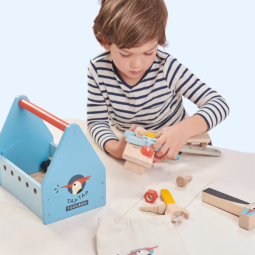 Wooden Tap Tap Kid's Tool Box - Zidar Kid