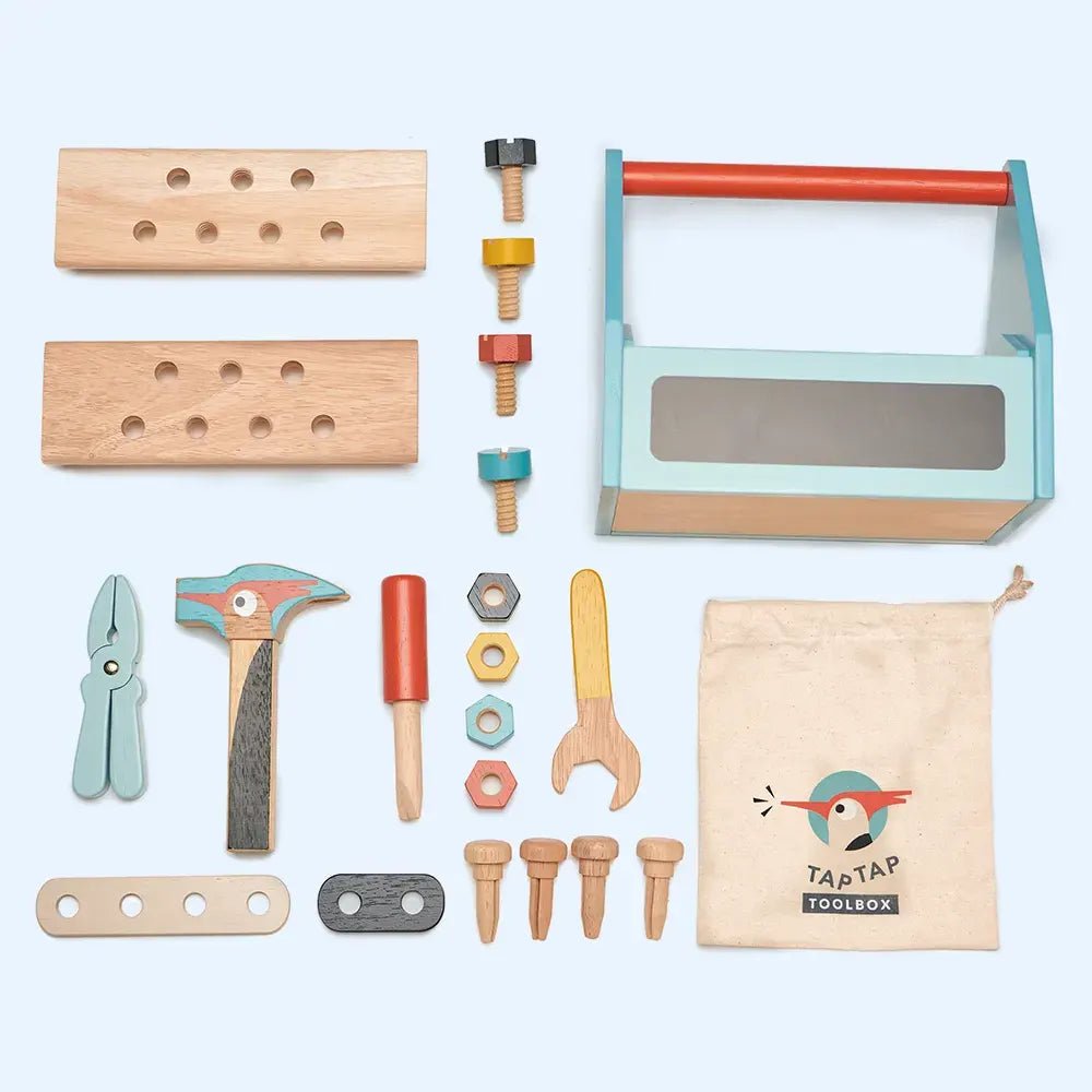 Wooden Tap Tap Kid's Tool Box - Zidar Kid