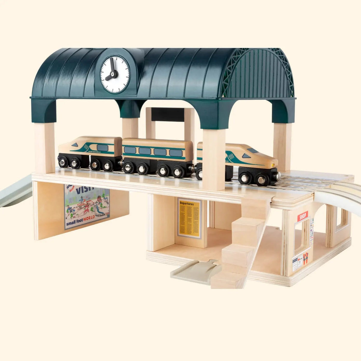 Wooden Train Station & Accessories - Zidar Kid