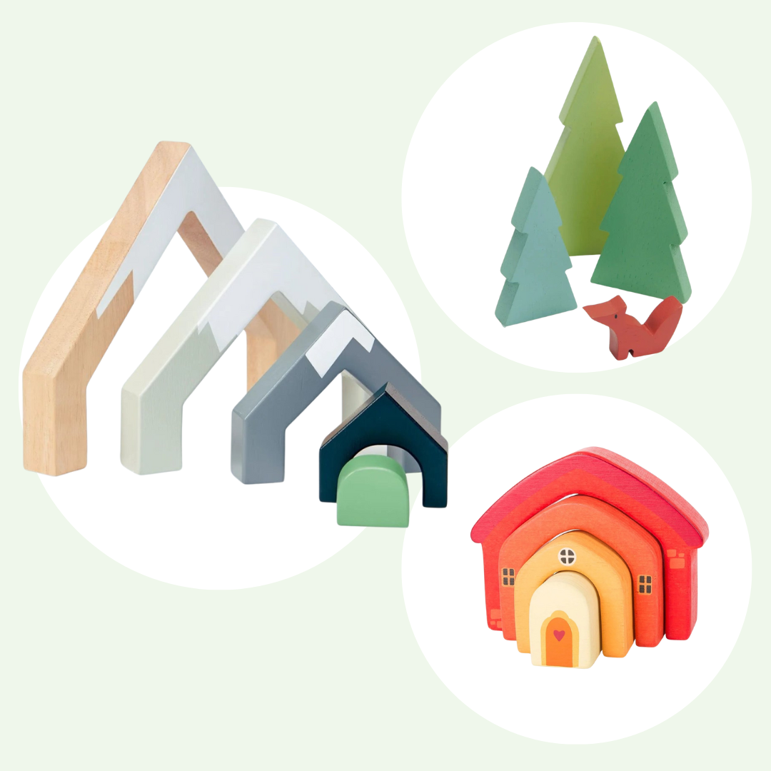 Woodland House, Mountains & Fir Trees Imaginative Play Bundle