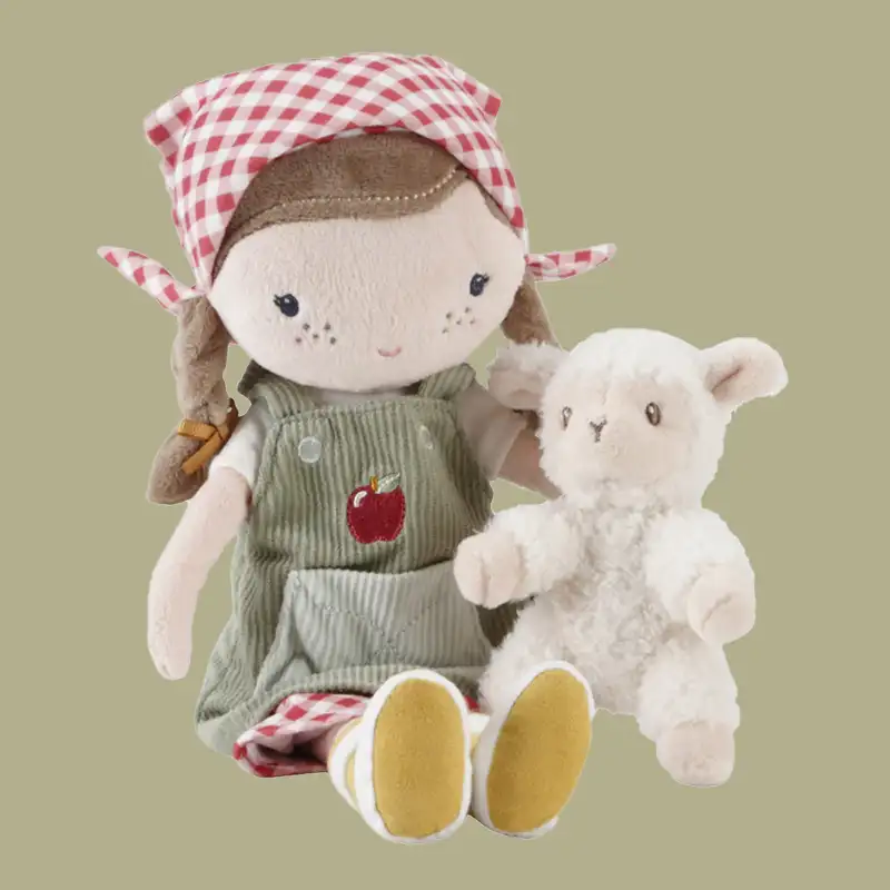 Cuddle Doll Farmer Rosa with Sheep - 35cm