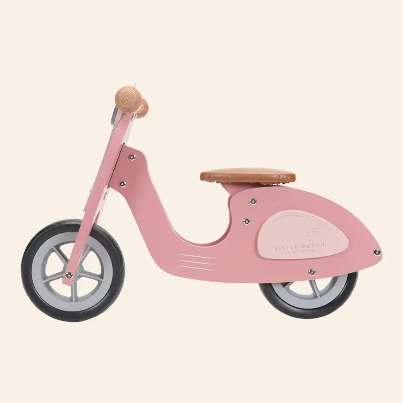 Wooden Balance Bike Scooter - Pink